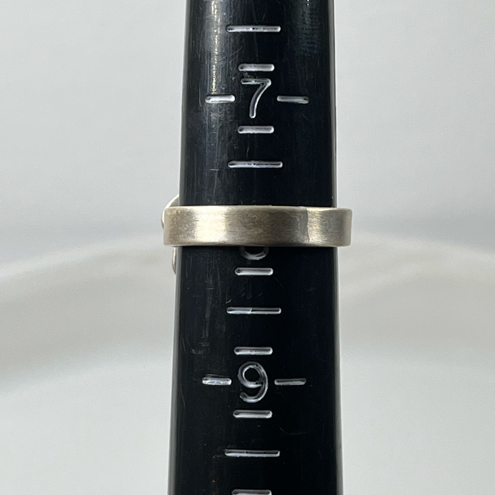 925 Solid Sterling Silver Brushed Matte Flower Be… - image 7